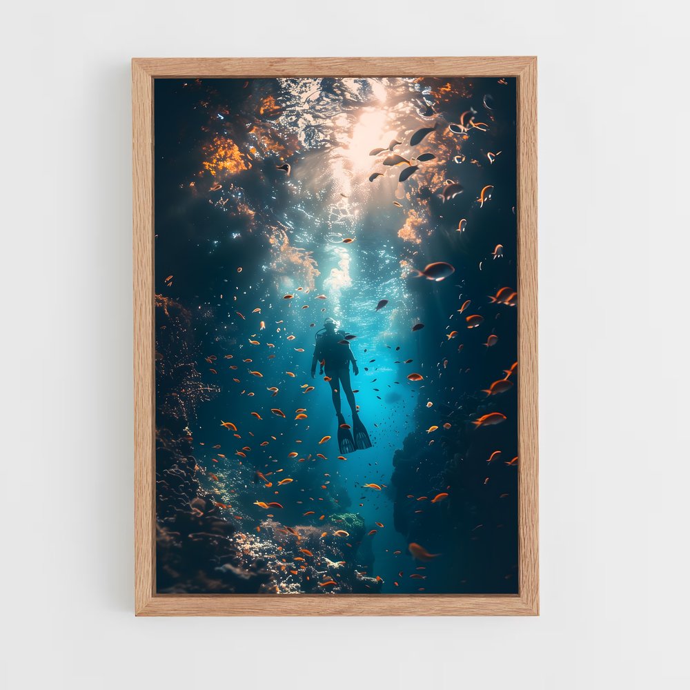 Poster World de aquatics – affiche Plongeon depuis une plateforme (vue 4)
